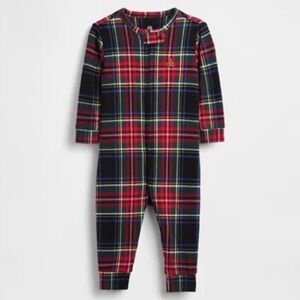 Plaid romper pajamas